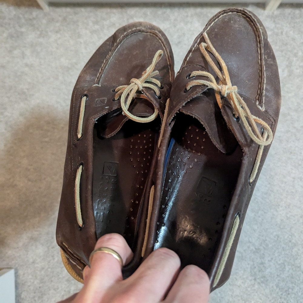 Men's Brown Leather Boat Shoes